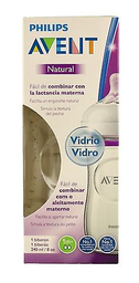 [13073] Avent Bib Natural En Verre 240Ml Scf053/17