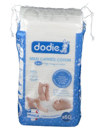 [40492] Dodie Maxi Carre Coton 3en1 Siege Visage Mains 100% Coton