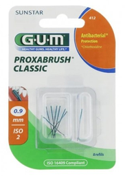 [40689] Gum 412 Brossettes Ultra Fine Par 8 Unites (0.9mm)