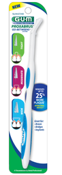 [07975] Gum Manche 625 Click Kit Porte Brosse Avec 2 Brossettes