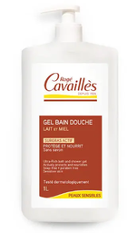 [15434] Roge Cavailles Gel Surgras Actif Bain Douche Lait Et Miel 1L