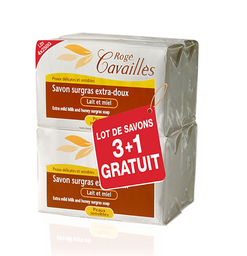 [15443] Roge Cavailles Savon Parfume Lait Et Miel 250G 3+1