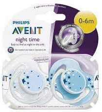 [01842] Avent Suc Soother Night 0-6M Scf176/68