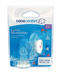 [40078] Bebe Confort Suc Reversible 0-6M Silicone Bleu*2