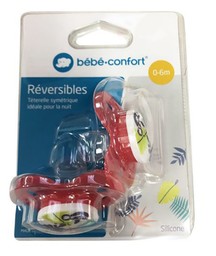 [40079] Bebe Confort Suc Reversible 0-6M Silicone Rose*2