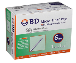 [12068] BD Micro Fine Plus Seringue Insulin 1Ml