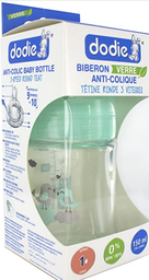 [13662] Dodie BiB Ini+Verre 150Ml Vert Oiseaux 0-6M Tet Ronde