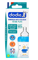 [13667] Dodie Bib Sens+150Ml Bleu Ourson 0-6M Tet Plate