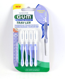 [03827] Gum 1312 Manche Par 6 Avec Brossettes (0.6mm)