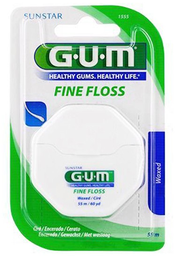 [03802] Gum Fil 1555 Fin Floss Dentaire Cire 55m