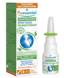 [15339] Puressentiel Respiratoire Spray Nasal Decongestionnant 15Ml