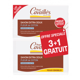 [15405] R Cavailles Savon Surgras Fleur De Coton 250Gr 3+1