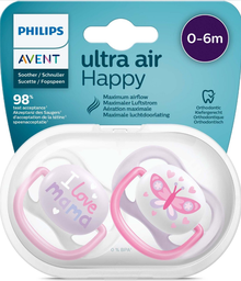 [40054] Avent Suc Ultra Air Happy 0-6M Girl SCF080/02