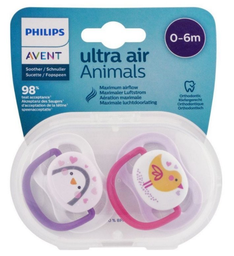 [40058] Avent Suc Ultra Air Animals 0-6M Girl SCF080/06